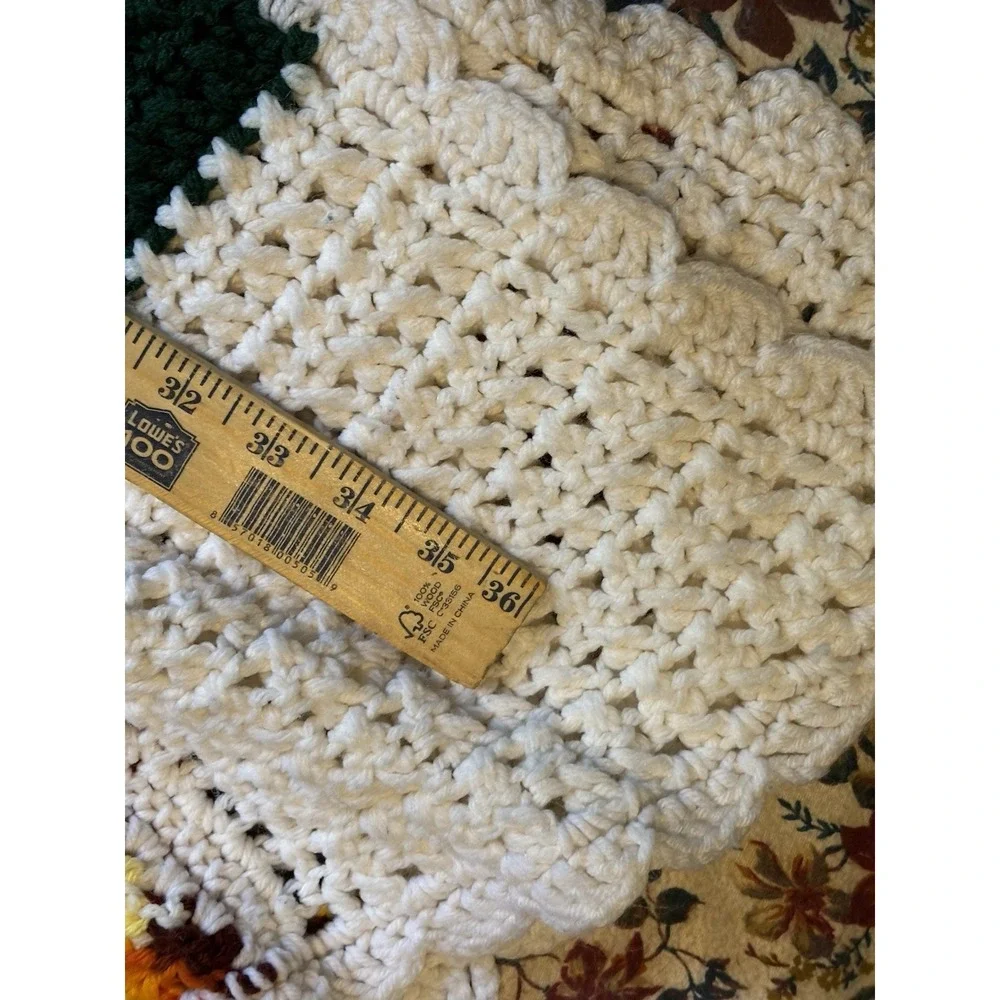 Granny Square Afghan Handmade Crochet Throw Blanket Cabin Patchwork BIG BANG 76